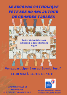 Grandes tablées pour les 80 ans du secours catholique
